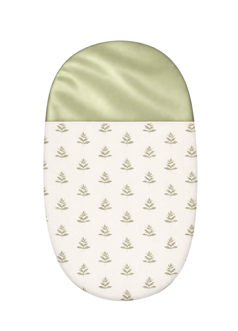 Sage Green Leaf Bassinet Sheet